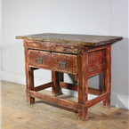 Vintage Red Wooden Table