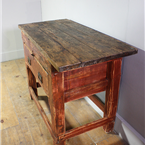 Vintage Red Wooden Table