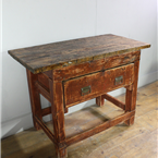 Vintage Red Wooden Table