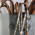 Walking Sticks in Galvanised Bin