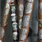 Walking Sticks in Galvanised Bin