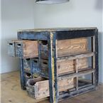 Wooden Nine Drawer Storage Unit