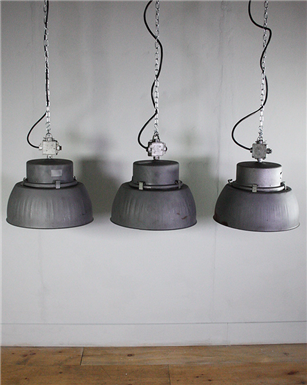 Grey Metal Industrial lights
