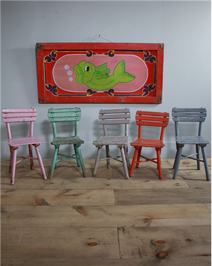 Children's Coloured Wooden Chairs