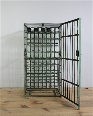 metal green wine cages