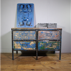 blue industrial cabinet