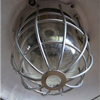 Czech Industrial Lights with Caged Glass