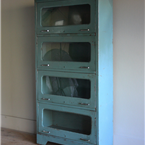 Blue Metal Display Cabinet